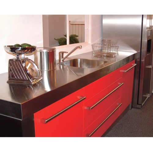 RVS Aanrechtblad met Spoelbak